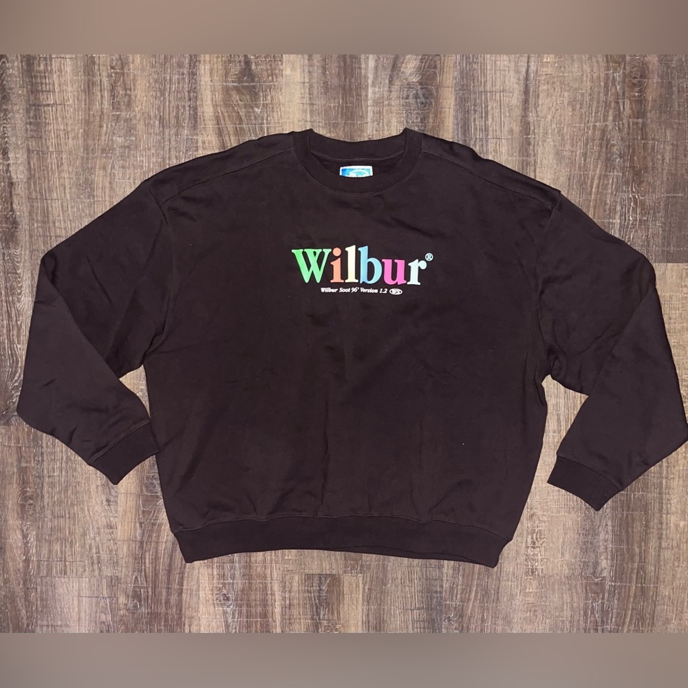 Authentic Wilbur Soot 96' Version 1.2 Brown Puff Print Cotton Crewneck NEW 4XL